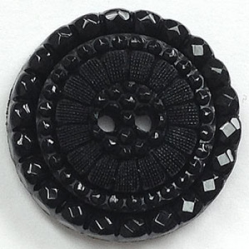 NV-1392-Black Fashion Button, 3 Sizes 